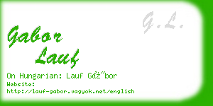 gabor lauf business card